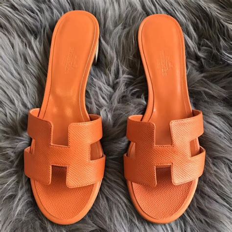 hermes birkin sandals|Hermes orange sandals.